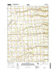 Ruth Michigan Current topographic map, 1:24000 scale, 7.5 X 7.5 Minute, Year 2016