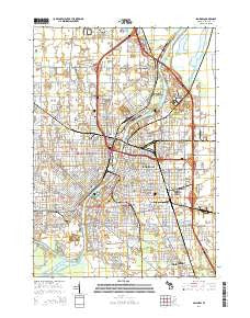 Saginaw Michigan Historical topographic map, 1:24000 scale, 7.5 X 7.5 Minute, Year 2014