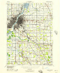 Saginaw Michigan Historical topographic map, 1:62500 scale, 15 X 15 Minute, Year 1941