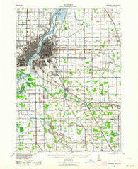 Saginaw Michigan Historical topographic map, 1:62500 scale, 15 X 15 Minute, Year 1941