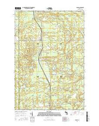 Sagola Michigan Current topographic map, 1:24000 scale, 7.5 X 7.5 Minute, Year 2016