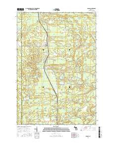 Sagola Michigan Current topographic map, 1:24000 scale, 7.5 X 7.5 Minute, Year 2016