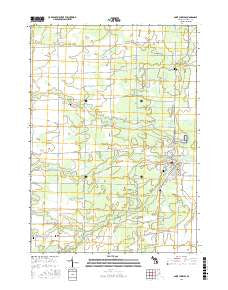 Saint Charles Michigan Current topographic map, 1:24000 scale, 7.5 X 7.5 Minute, Year 2016