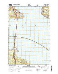 Saint Ignace Michigan Current topographic map, 1:24000 scale, 7.5 X 7.5 Minute, Year 2017