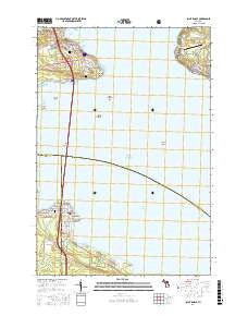 Saint Ignace Michigan Current topographic map, 1:24000 scale, 7.5 X 7.5 Minute, Year 2017