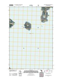 Saint Martin Island Michigan Historical topographic map, 1:24000 scale, 7.5 X 7.5 Minute, Year 2011