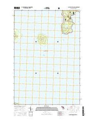 Saint Martin Island Michigan Current topographic map, 1:24000 scale, 7.5 X 7.5 Minute, Year 2017