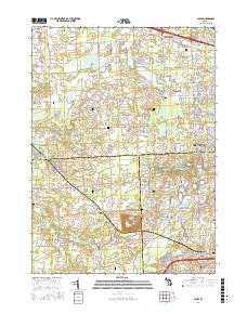 Salem Michigan Current topographic map, 1:24000 scale, 7.5 X 7.5 Minute, Year 2017