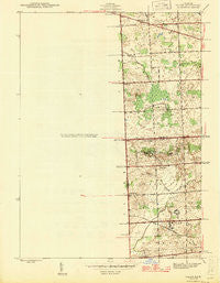 Salem Michigan Historical topographic map, 1:24000 scale, 7.5 X 7.5 Minute, Year 1945