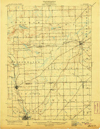 Saline Michigan Historical topographic map, 1:62500 scale, 15 X 15 Minute, Year 1906