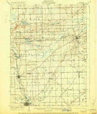 Saline Michigan Historical topographic map, 1:62500 scale, 15 X 15 Minute, Year 1906