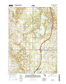 Sand Lake Michigan Historical topographic map, 1:24000 scale, 7.5 X 7.5 Minute, Year 2014