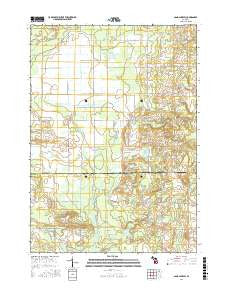 Sand Lake SW Michigan Current topographic map, 1:24000 scale, 7.5 X 7.5 Minute, Year 2017