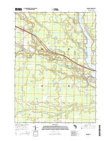 Sanford Michigan Historical topographic map, 1:24000 scale, 7.5 X 7.5 Minute, Year 2014