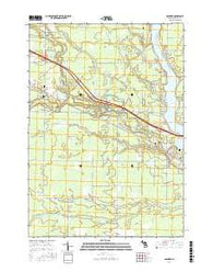 Sanford Michigan Current topographic map, 1:24000 scale, 7.5 X 7.5 Minute, Year 2016