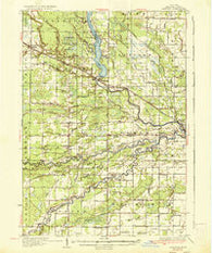 Sanford Michigan Historical topographic map, 1:62500 scale, 15 X 15 Minute, Year 1936