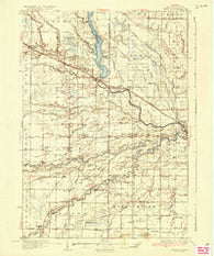 Sanford Michigan Historical topographic map, 1:62500 scale, 15 X 15 Minute, Year 1936