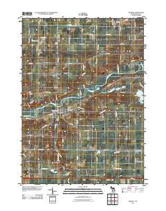 Saranac Michigan Historical topographic map, 1:24000 scale, 7.5 X 7.5 Minute, Year 2011