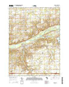 Saranac Michigan Historical topographic map, 1:24000 scale, 7.5 X 7.5 Minute, Year 2014