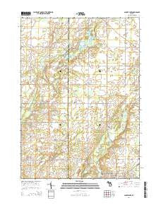 Saubee Lake Michigan Historical topographic map, 1:24000 scale, 7.5 X 7.5 Minute, Year 2014