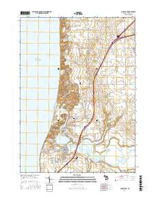 Saugatuck Michigan Current topographic map, 1:24000 scale, 7.5 X 7.5 Minute, Year 2017