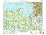 Sault Sainte Marie Michigan Historical topographic map, 1:250000 scale, 1 X 2 Degree, Year 1954