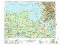 Sault Sainte Marie Michigan Historical topographic map, 1:250000 scale, 1 X 2 Degree, Year 1954