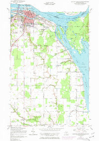 Sault Ste. Marie South Michigan Historical topographic map, 1:24000 scale, 7.5 X 7.5 Minute, Year 1951