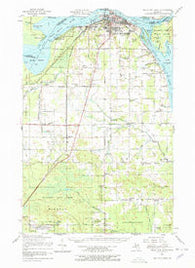 Sault Ste. Marie Michigan Historical topographic map, 1:62500 scale, 15 X 15 Minute, Year 1951