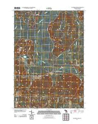 Saunders Creek Michigan Historical topographic map, 1:24000 scale, 7.5 X 7.5 Minute, Year 2011