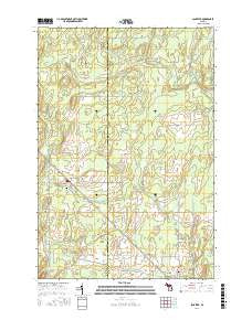 Schaffer Michigan Current topographic map, 1:24000 scale, 7.5 X 7.5 Minute, Year 2016