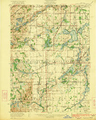 Schoolcraft Michigan Historical topographic map, 1:62500 scale, 15 X 15 Minute, Year 1922