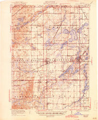 Schoolcraft Michigan Historical topographic map, 1:62500 scale, 15 X 15 Minute, Year 1922