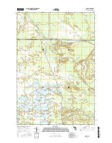Seney Michigan Current topographic map, 1:24000 scale, 7.5 X 7.5 Minute, Year 2017