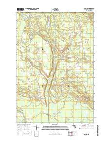 Seney NW Michigan Historical topographic map, 1:24000 scale, 7.5 X 7.5 Minute, Year 2014