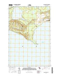 Seul Choix Point Michigan Current topographic map, 1:24000 scale, 7.5 X 7.5 Minute, Year 2016