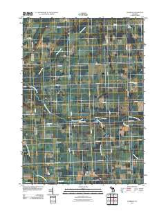 Shabbona Michigan Historical topographic map, 1:24000 scale, 7.5 X 7.5 Minute, Year 2011