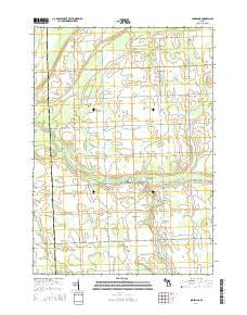 Shabbona Michigan Historical topographic map, 1:24000 scale, 7.5 X 7.5 Minute, Year 2014