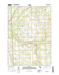 Shabbona Michigan Current topographic map, 1:24000 scale, 7.5 X 7.5 Minute, Year 2017