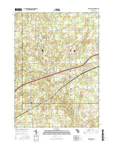 Shaftsburg Michigan Current topographic map, 1:24000 scale, 7.5 X 7.5 Minute, Year 2017