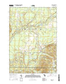 Sharon Michigan Current topographic map, 1:24000 scale, 7.5 X 7.5 Minute, Year 2016