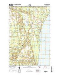 Shelldrake Michigan Current topographic map, 1:24000 scale, 7.5 X 7.5 Minute, Year 2017