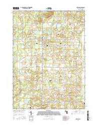 Sheridan Michigan Current topographic map, 1:24000 scale, 7.5 X 7.5 Minute, Year 2017