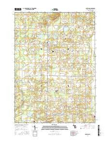 Sheridan Michigan Current topographic map, 1:24000 scale, 7.5 X 7.5 Minute, Year 2017
