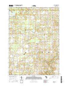Shiloh Michigan Current topographic map, 1:24000 scale, 7.5 X 7.5 Minute, Year 2017