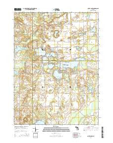Sister Lakes Michigan Historical topographic map, 1:24000 scale, 7.5 X 7.5 Minute, Year 2014