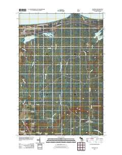 Skandia Michigan Historical topographic map, 1:24000 scale, 7.5 X 7.5 Minute, Year 2011