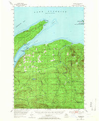 Skanee Michigan Historical topographic map, 1:62500 scale, 15 X 15 Minute, Year 1954