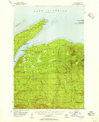 Skanee Michigan Historical topographic map, 1:62500 scale, 15 X 15 Minute, Year 1954