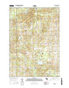 Skeels Michigan Current topographic map, 1:24000 scale, 7.5 X 7.5 Minute, Year 2017